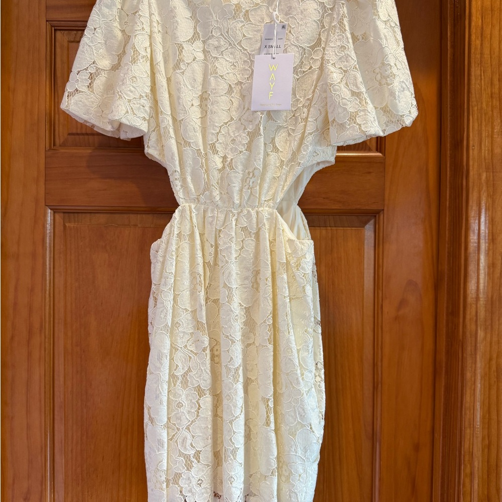 WAYF Ivory Lace Dress NWT XS